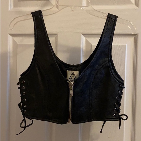 UNIF Tops - Unif faux leather crop